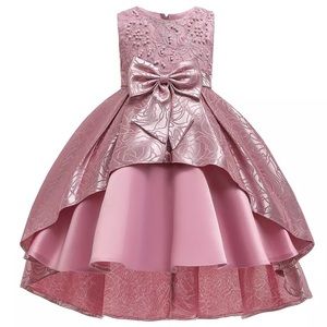 Luxury Princess Wedding Birthday Pearl Flower Girl Dress 5029